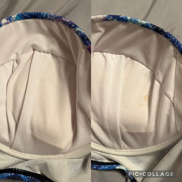 Torrid Size 3 Purple / Blue Galaxy Print Underwire Push Up Strapless Bikini Top - Picture 8 of 8